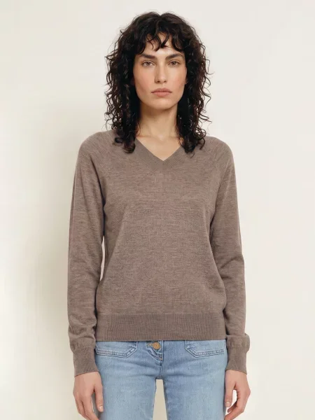 Reiss Svetr Paris Z Merino Vlny hnědá