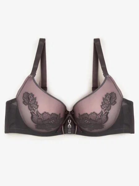 Sutien Cu Dantelă Full Cup Pasecia gri