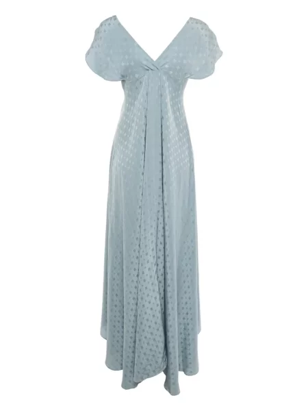 Rochie Zadig&voltaire cu talie înaltă de mătase de costum albastru