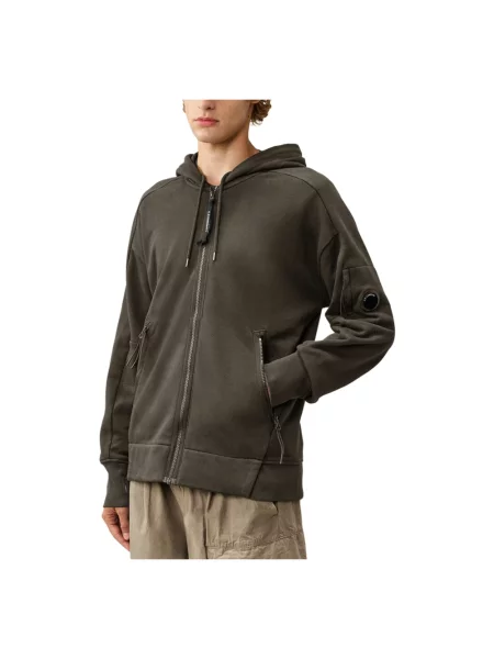 Bluza z kapturem C.p. Company zielona