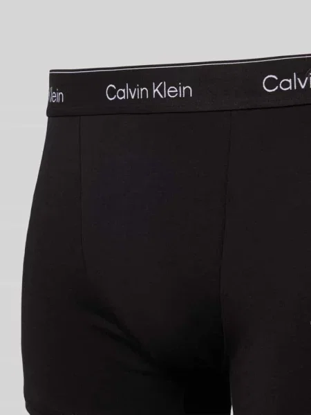 Majtki z elastycznym paskiem z logo w zestawie 3 szt. Calvin Klein czarne