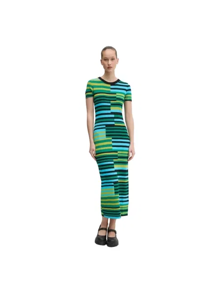 Desigual sukienka URUGUAY maxi dopasowana zielony