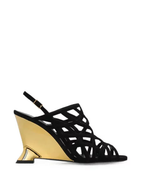 Sandale Balmain cu pană cu bretele negru