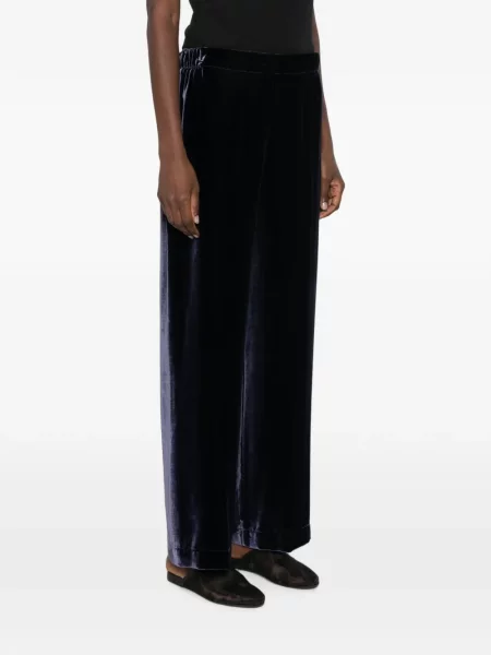 Pantaloni Why Ci de catifea albastru