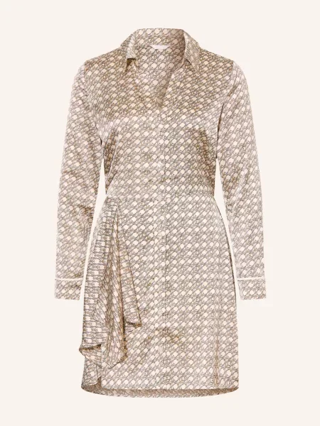 Guess Sukienka Satynowa Alya beige czarna