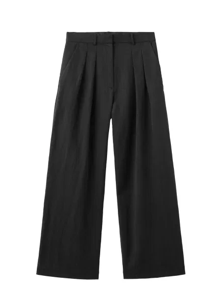 MANGO Pantaloni cutați Marga' negru