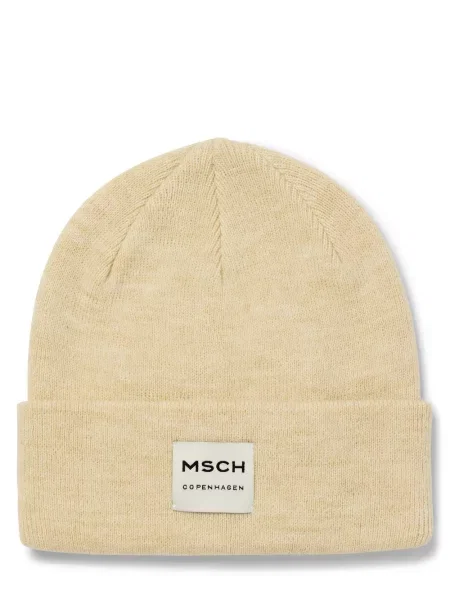 Msch Copenhagen czapka wełniana MSCHMojo Kobiety Wełna jednolity ONE SIZE beżowy