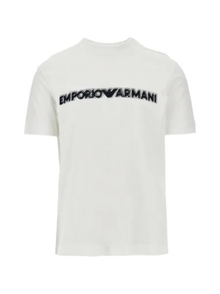 Tricou Emporio Armani cu autograf alb