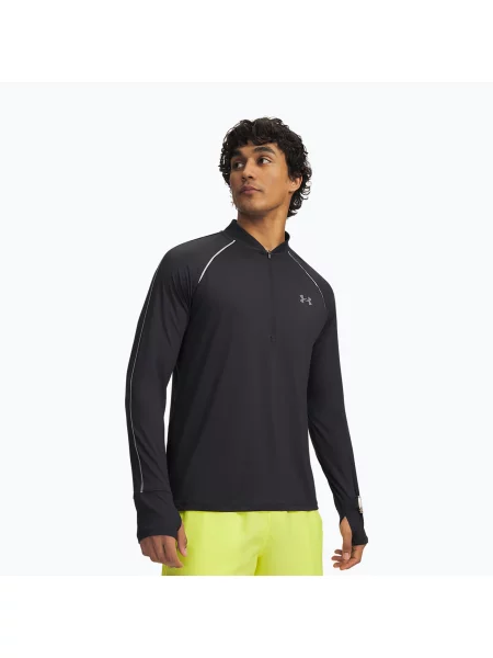 Мъжки суитшърт за бягане Under Armour Velociti Half Zip ultimate black/reflective черно