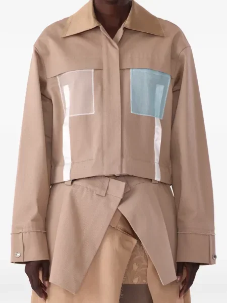 Geacă Jason Wu Collection din țesătură twill maro