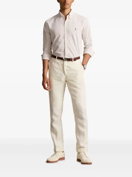 Slip de baie Polo Ralph Lauren alergare cu cordon cu imagine alb