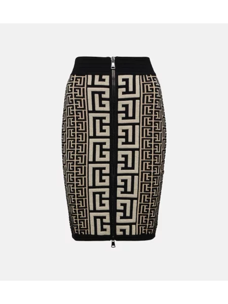 Fustă Balmain de lână negru