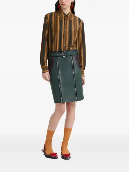 Fustă din piele Marni verde