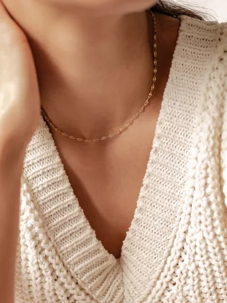 Hey Happiness Lanțuri Rolo Choker auriu