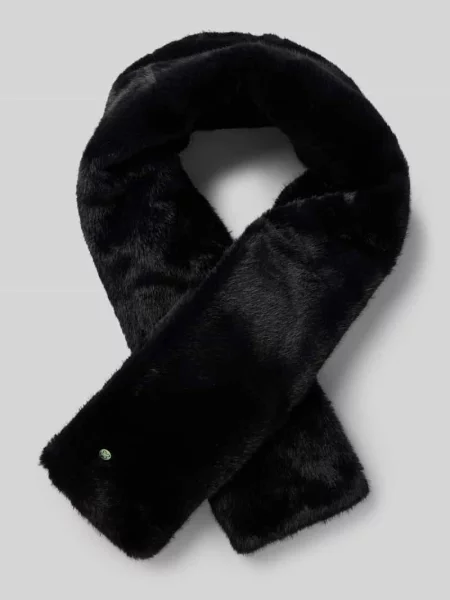 Codello Szalik Ze Sztucznego Futra schwarz czarne