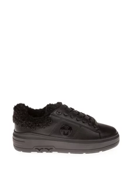 Sneakerși Mexx din piele de oaie negru