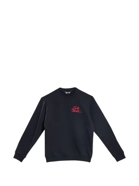 Hanorac Just Cavalli cu broderie negru
