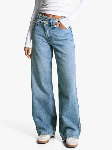 Bershka Jeans denim albastru