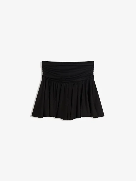 Bershka Fustă / argintiu negru