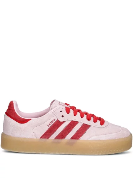 Велурени маратонки Adidas Gazelle на райета бяло