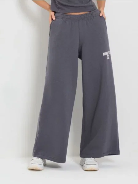 Широкі спортивні штани steel blue сині