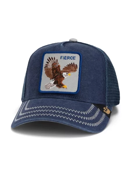 Шапка с козирка Goorin Bros Bird of Prey с апликация тъмносиньо