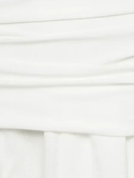 Rochie maxi Chats By C.dam cu volane asimetrică alb