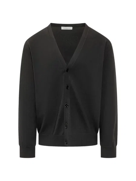 Cardigan Givenchy cu decolteu în V cu autograf negru