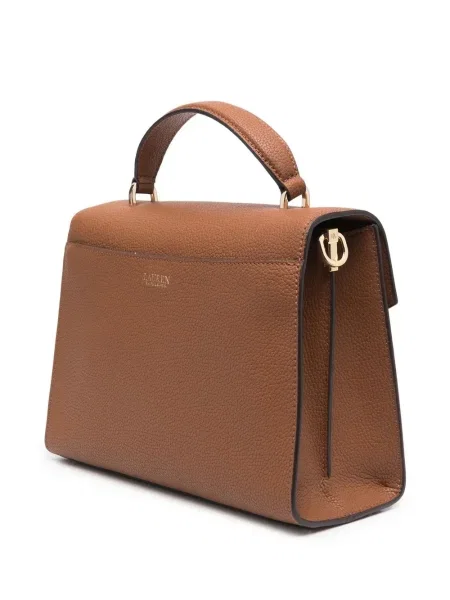 Satchel torba Lauren Ralph Lauren smeđa
