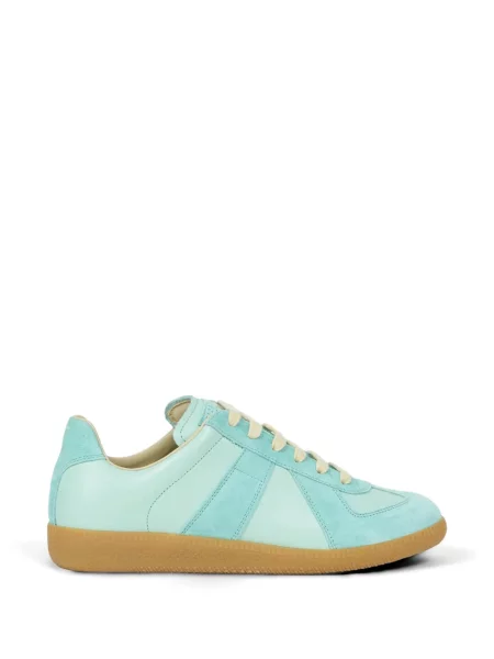 Sneakerși Maison Margiela din piele de căprioară albastru