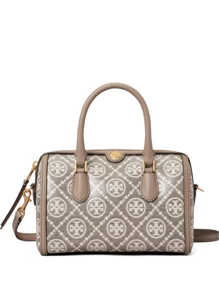 Geantă Tory Burch din jacard gri