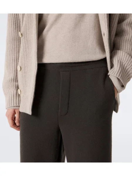 Pantaloni Lisa Yang din cașmir maro