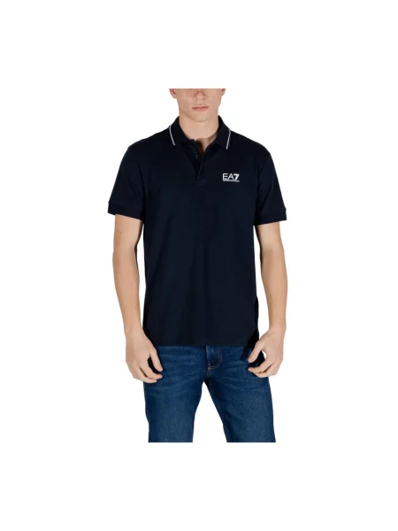 Koszulka polo o kroju regular fit z nadrukiem z logo Emporio Armani Ea7 niebieska