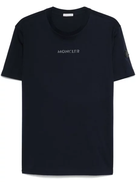Tricou Moncler scurt albastru