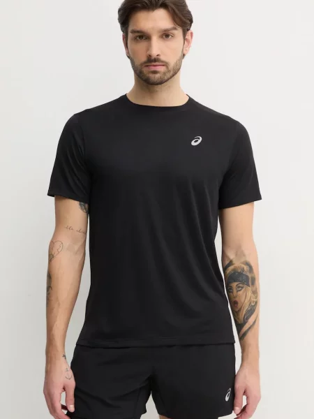 Asics futós póló Core sima fekete