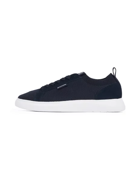 Tommy Hilfiger Sneakersy Light Cupsole Knit Seasonal Tmavomodrá modré