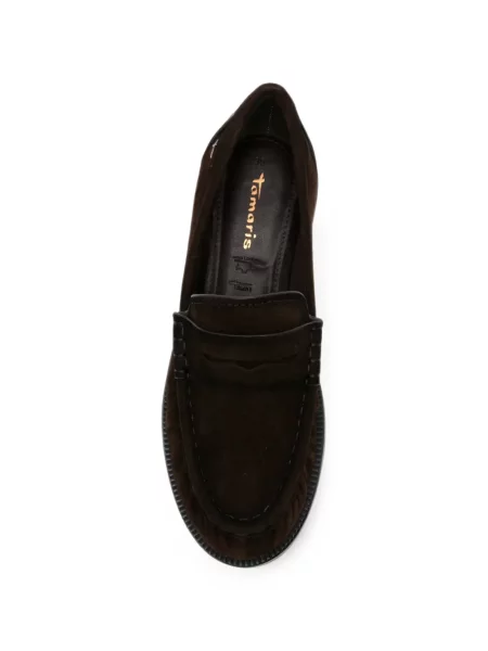 Chiloți Tamaris din piele de căprioară slip-on maro