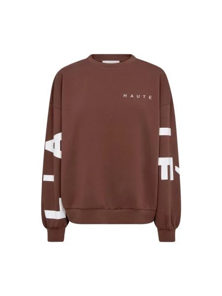 Bluza Haute L'amitié z logo brązowa