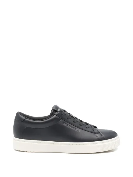 Sneakerși Emporio Armani cu șireturi din dantelă albastru