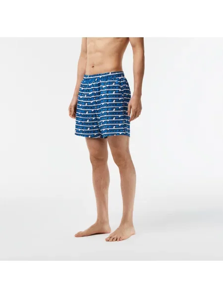 Lacoste Szorty Kąpielowe Active Z Nadrukiem niebieskie