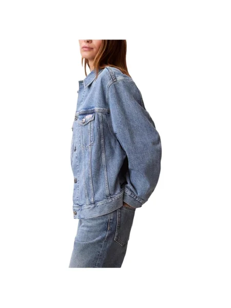 Geacă de blugi Calvin Klein Jeans albastru