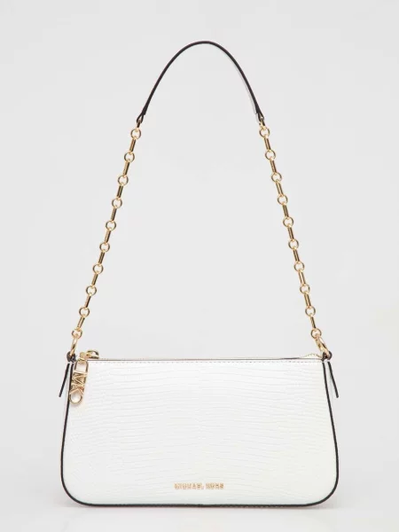 Geanta de piele Michael Michael Kors din piele alb