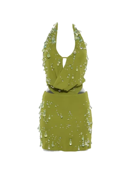 Rochie mini Cult Gaia cu gât halter verde