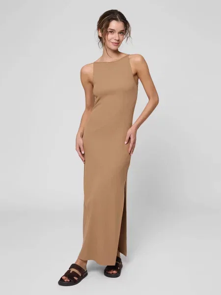 Сукня максі PRPY бавовна/поліестер/еластан бежевий