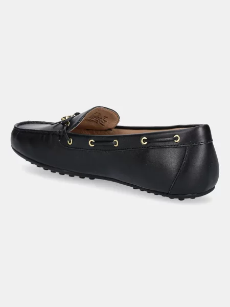 Kožené mokasíny Lauren Ralph Lauren Wylie na plochém černá