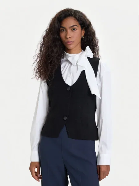 Vero Moda Vestă elegantă Brisa negru