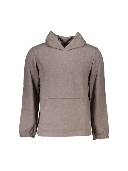 Bluza z kapturem Calvin Klein brązowa
