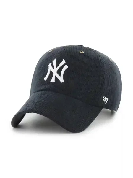 Джинсова шапка с козирка 47 brand MLB New York Yankees черно