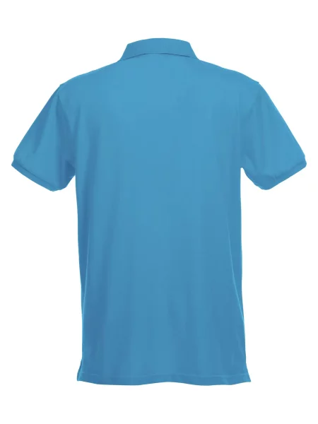 Clique Stretch Premium Polo elastyczne polo wysokiej jakości – turquoise niebieska