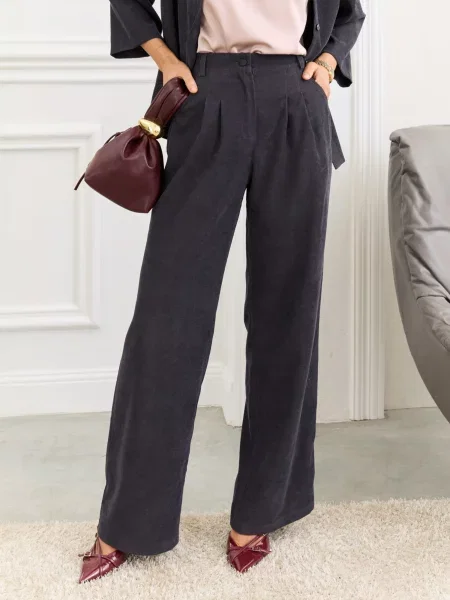 Штани Dressa темно-сірий оксамит сірі